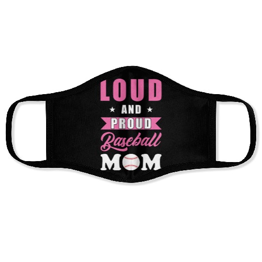 Baseball Mom Face Masks