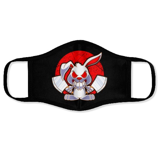Armed Bunny Evil Hasi Knife Butcher Face Masks
