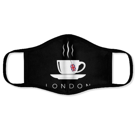 London English Tea England Union Jack British Gift Face Masks