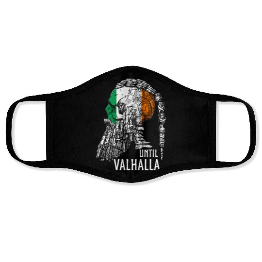 Until Valhalla, Vikings, Viking irish Flag Face Masks