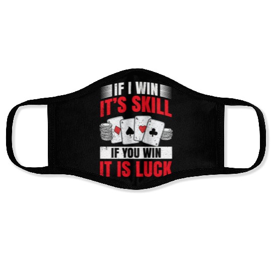 Poker Blackjack Cards Royal Flush Gambling Casino Face Masks