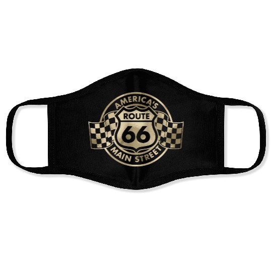 Route 66 America'S Main Street Glam Face Masks