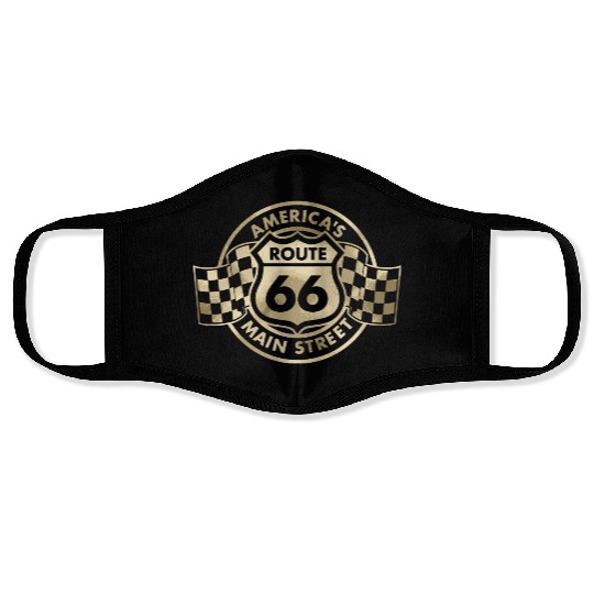 Route 66 America'S Main Street Glam Face Masks