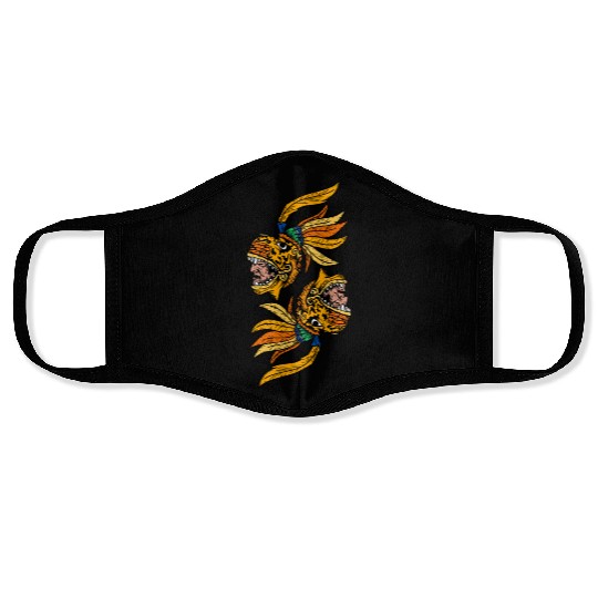 Aztec Warior Jaguar Maya Inca Culture Face Masks