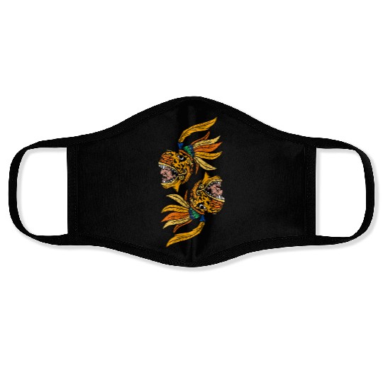 Aztec Warior Jaguar Maya Inca Culture Face Masks