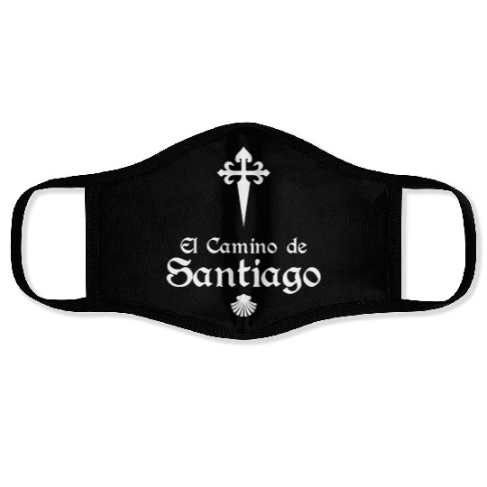 El Camino De Santiago Saint James Cross Scallo Face Masks