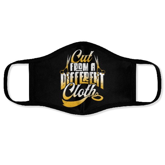 Cut From A Different Cloth Hip Hop Quote Style Str Face Masks