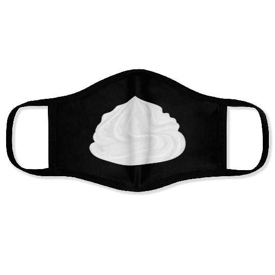 snow-white delicious whipped cream for garnish Face Masks