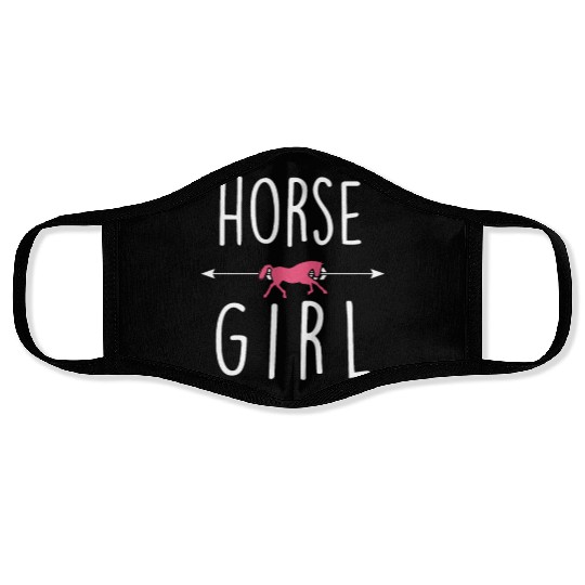 Horse Girl Horses Farm Farming Rider Gift Face Masks
