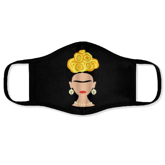 Viva Frida Kahlo Art Print Face Masks
