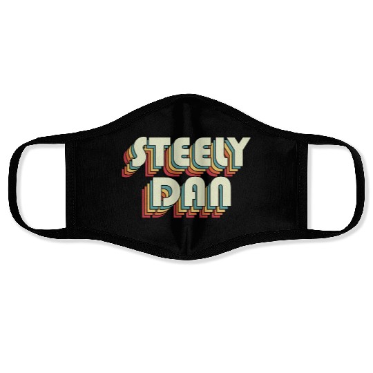 Steely Dan | Unique Retro Faded-Style Typography Face Masks