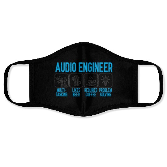 Audio Engineer Daily Plan Sound Engineer Audio Face Masks