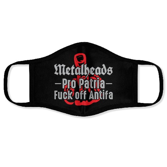 Metalheads Pro Patria - Fuck off Antifa Face Masks