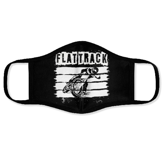 FLAT TRACK MOTORCYCLE racing dirt track speedway Face Masks