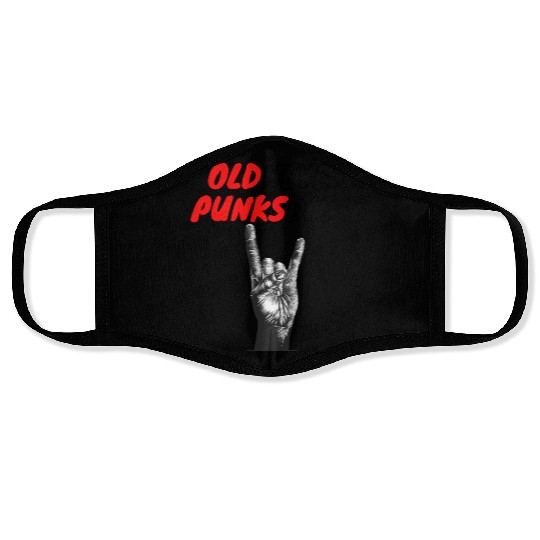 Old Punks Never Die Gift For A Punk Rocker Face Masks