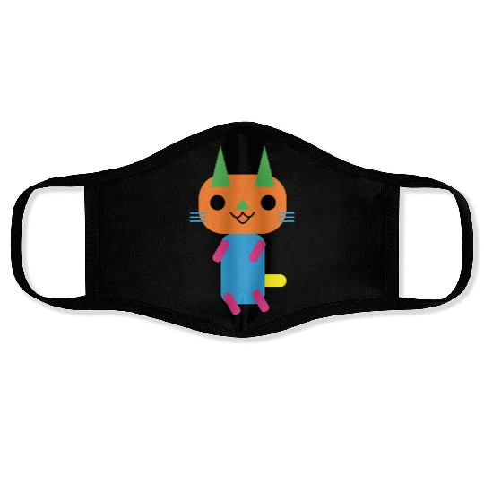 Cat Rectangle And Triangle Shape Face Masks