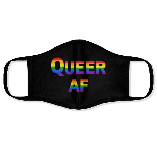 Queer AF Rainbow Spectrum Face Masks