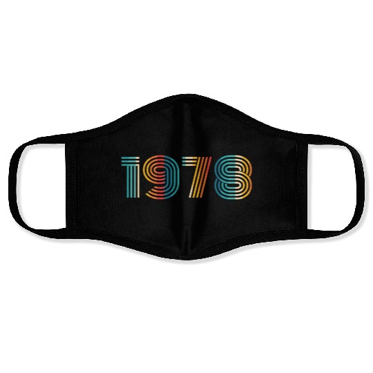 1978 Vintage Birthday since in 1978 Face Masks