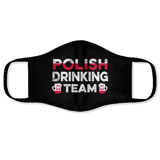 Poland Flag Polish Drinking Team Face Masks