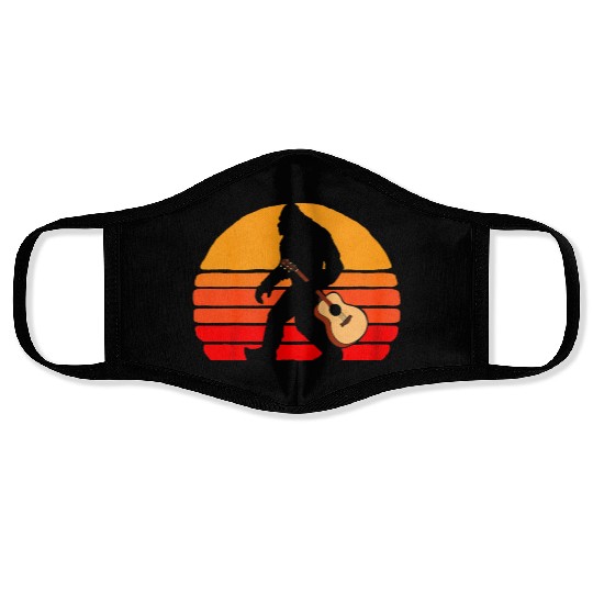 Bigfoot Bring Guitar Vintage Face Masks