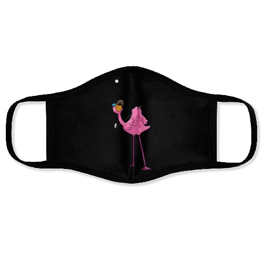 Flamingo Golf Golfing Face Masks