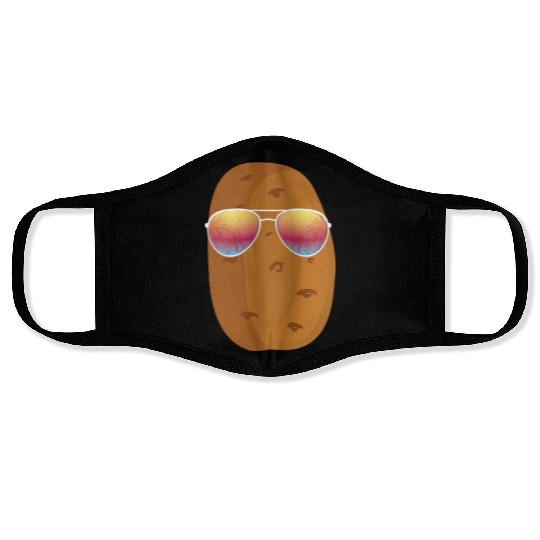 Potato With Sunglasses Face Masks