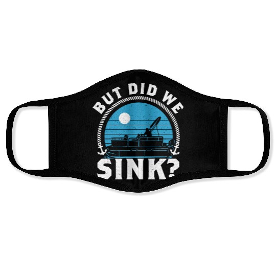 Boat Owner Mens Boating Funny Pontoon Tri-toon Face Masks