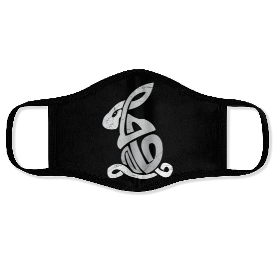 Celtic Symbols Bunny Celtic Knot Gift Idea Face Masks
