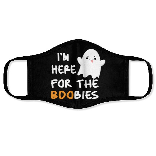 I'm Here For the Boobies Funny Baby Halloween Face Masks