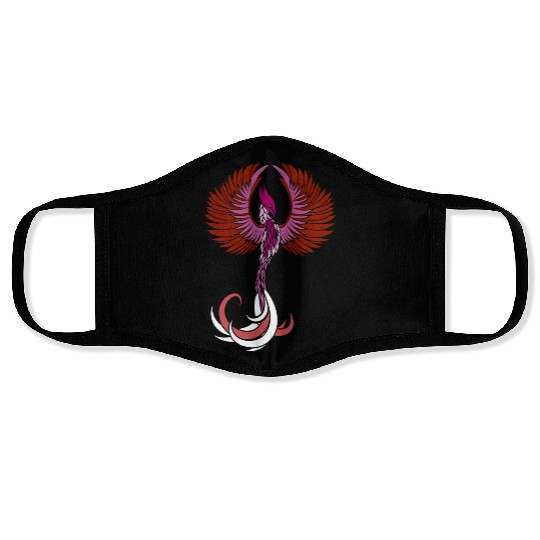 Lesbian Phoenix Support Design Colors Of Lesbian Face Masks
