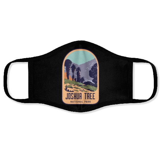 Joshua tree national park retro design Face Masks