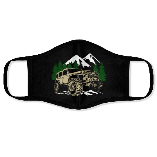 Mountain Jeep 4x4 Offroad Face Masks