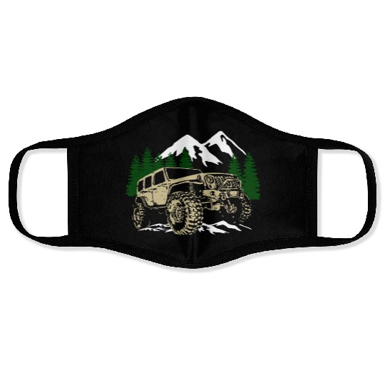 Mountain Jeep 4x4 Offroad Face Masks