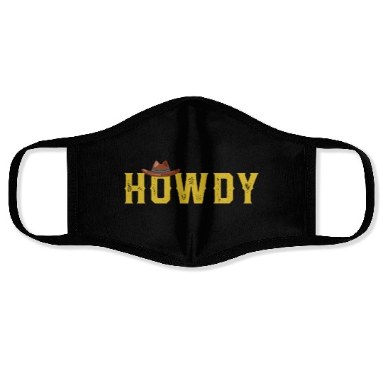 Western Country Southern Cowboy Cowgirl Howdy Rode Face Masks