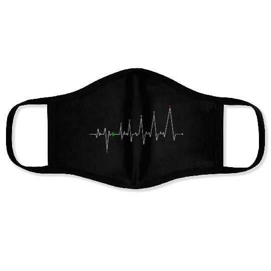 Motorcycle heartbeat gear Face Masks