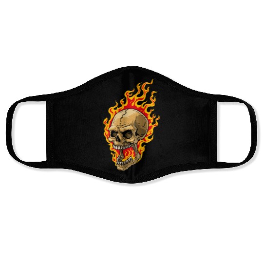 skull fire Face Masks halloween