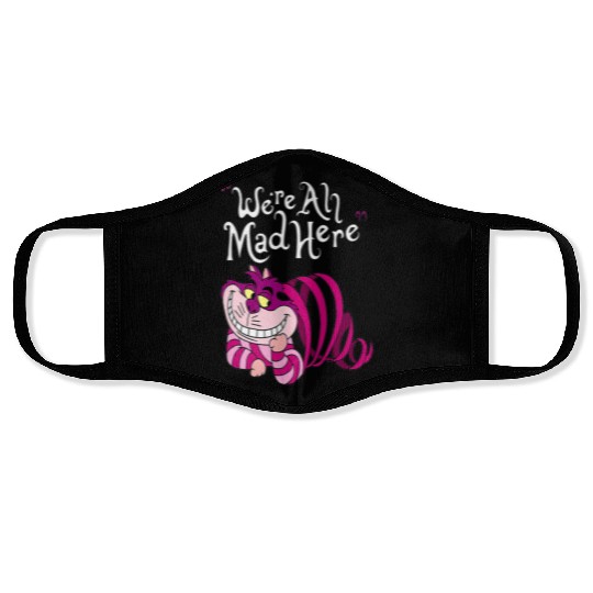Cheshire Cat Were all Mad Here Cat 1669 Face Masks