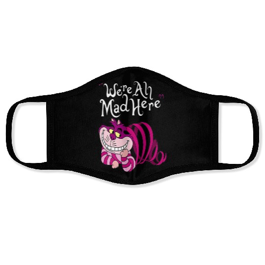 Cheshire Cat Were all Mad Here Cat 1669 Face Masks