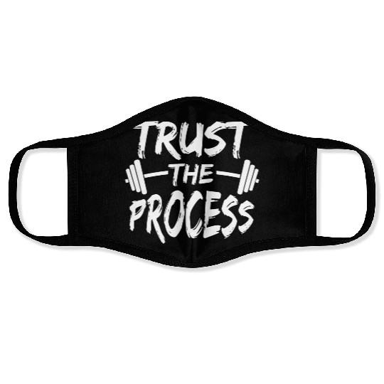 Trust The Process Motivational Quote Gym Workout S Face Masks
