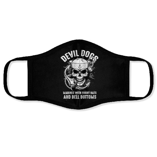 Devil US Navy Corpsman DOC Badass Army Veteran Face Masks