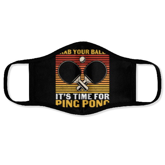 Ping Pong Lovers - Table Tennis - Ping Pong Saying Face Masks