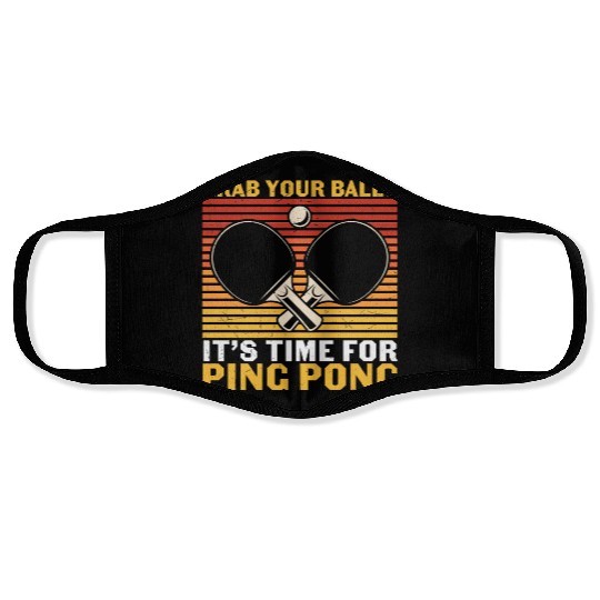 Ping Pong Lovers - Table Tennis - Ping Pong Saying Face Masks