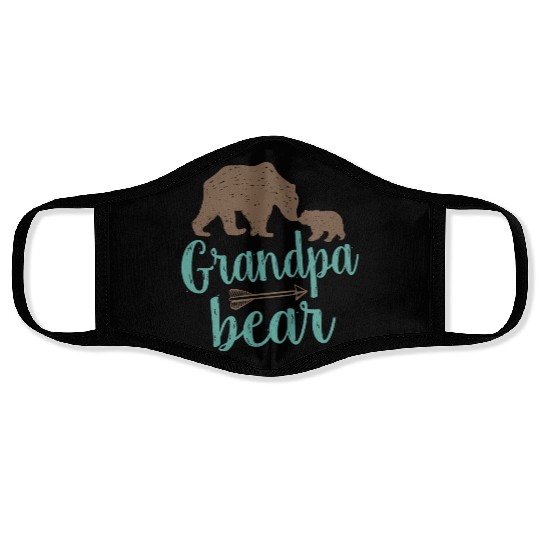 Cute Grandpa Bear Matching Family Face Masks