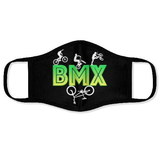 BMX Kid Funny BMX Trick Freestyle Bike Rider Gift Face Masks