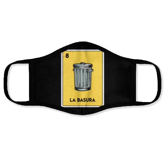 Mexican Lottery Bingo Game Card Fan La Basura Face Masks