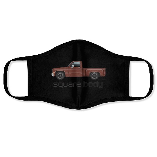 Square Body Dark Brown Face Masks