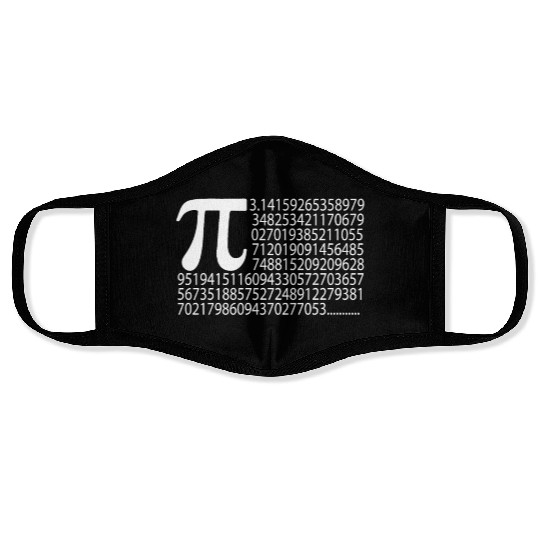 Pi Day Symbol 3.14 Pi Number Math Science Lover Face Masks