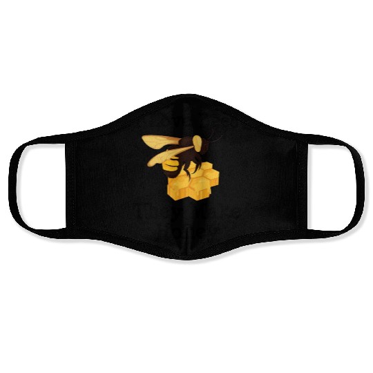 I Love Bees Honey Bee Beekeeping Beekeeper Face Masks
