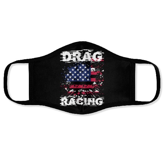 Drag Racing USA Face Masks