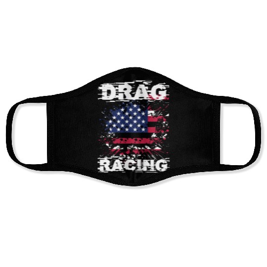 Drag Racing USA Face Masks